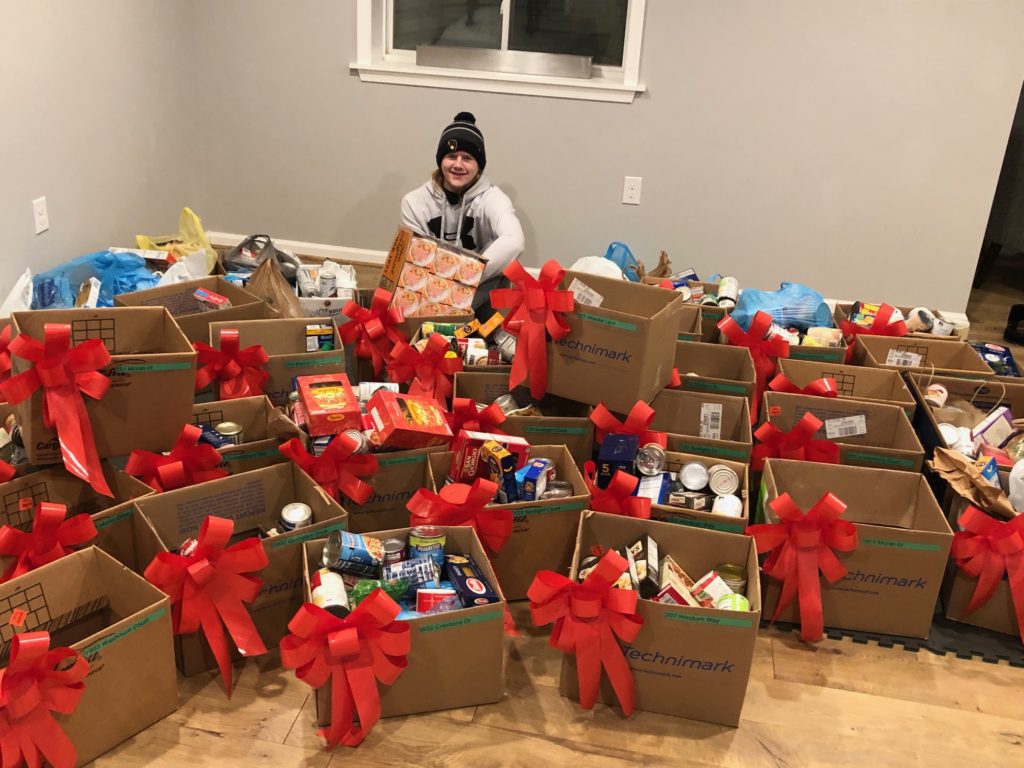Camden Hood's collected donations. 