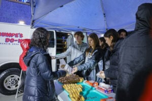 Donuts being served at Krumpe's Donut Drop