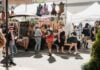 People at a street fair